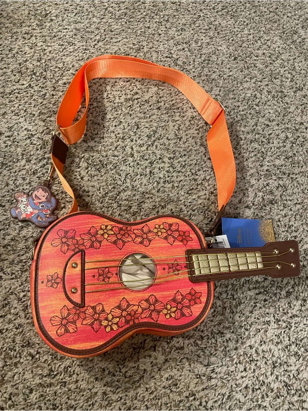 Danielle Nicole Disney Lilo and Stitch Guitar Ukulele Crossbody Bag HTF